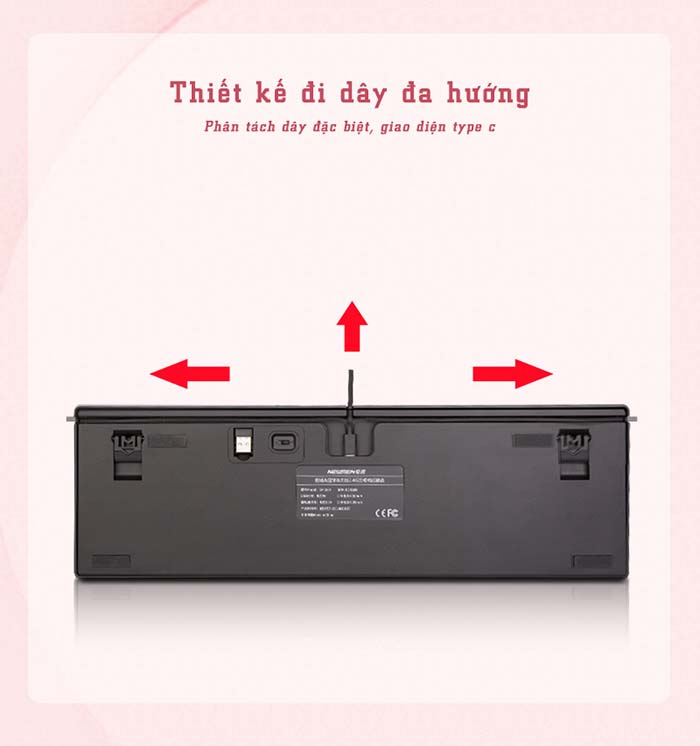 TNC Store Bàn phím cơ Newmen GM1080 Dual mode Silvery Speed